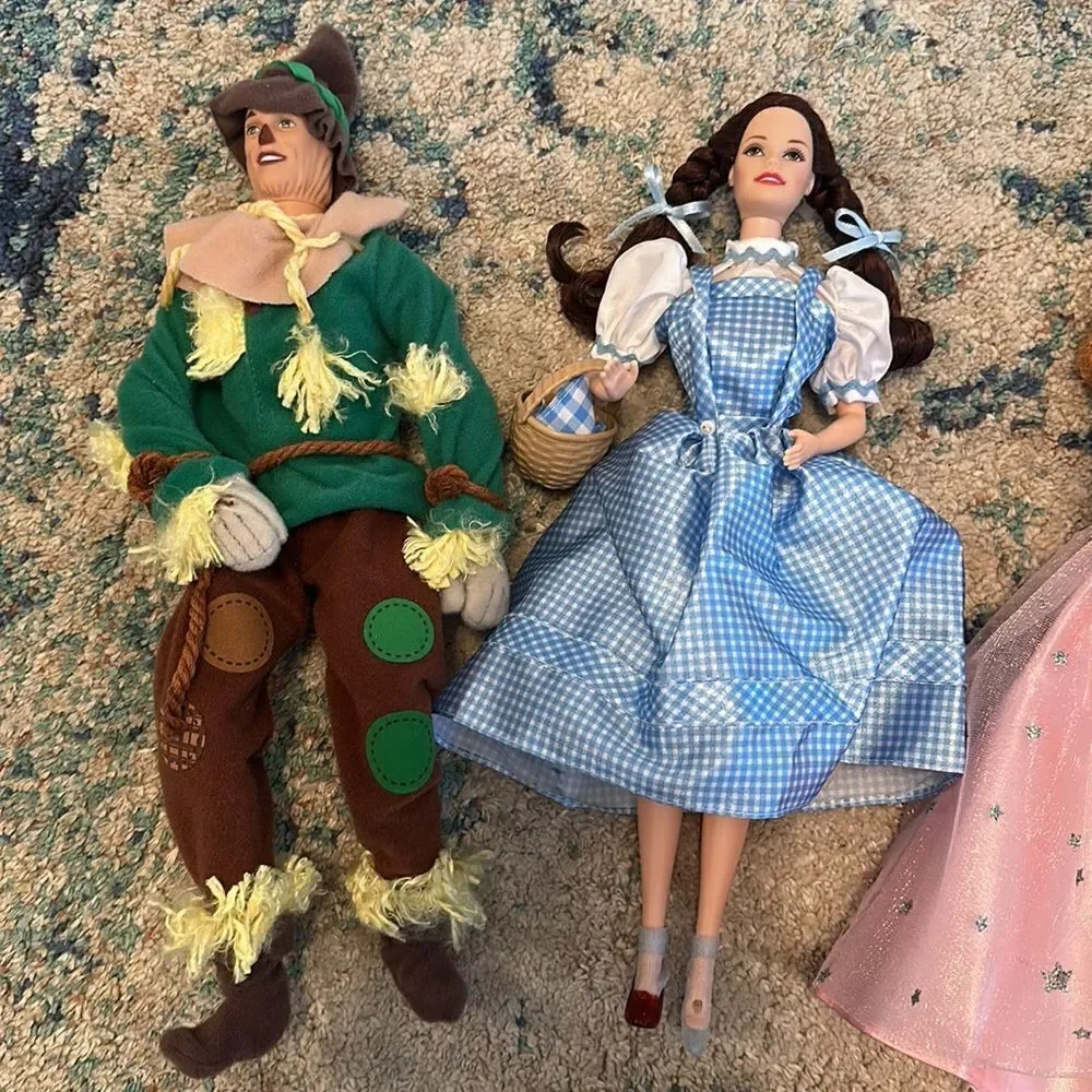 1990s Barbie Wizard of Oz Collector Lot with Munchkins& Talking Dorothy & Glinda
